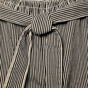 NWT Lane Bryant Black & White Stripe High-Rise Stretch Bermuda Shorts 16